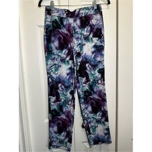 Ripzone Women's Marble-Print fleece Pants in Purple & Teal #115